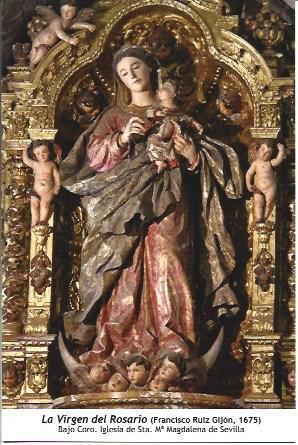 POSTAL L06069: La Virgen del Rosario en Santa Magdalena de Sevilla