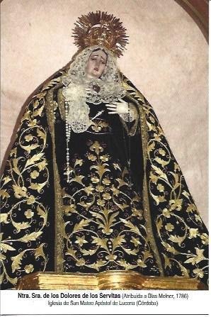 POSTAL L06114: Nuestra Señora de los Dolores de los Servitas en Lucena, Cordoba