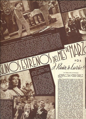 LAMINA 34848: Estrenos de cine en marzo de 1936