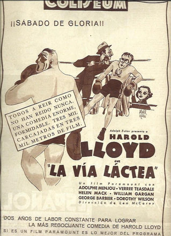 LAMINA 34818: Publicidad de La Via Lactea en el Coliseum de Barcelona