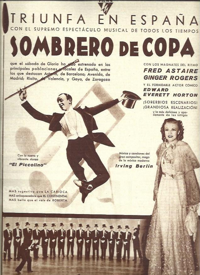 LAMINA 34821: Publicidad de Sombrero de Copa