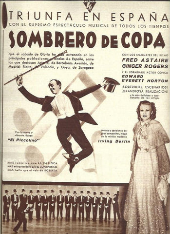 LAMINA 34821: Publicidad de Sombrero de Copa