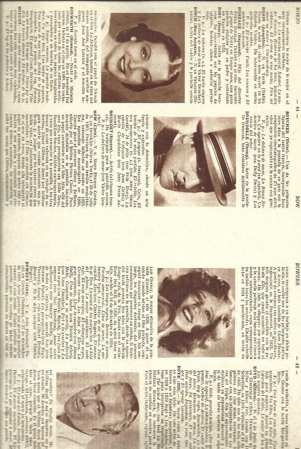 LAMINA 34823: Mary Amparo Bosch, Thomy Bourdelle, Clara Bow y Bill Boyd