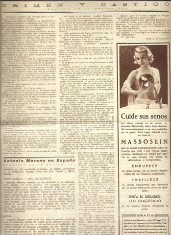 LAMINA 34831: Publicidad de crema de manos Massosein