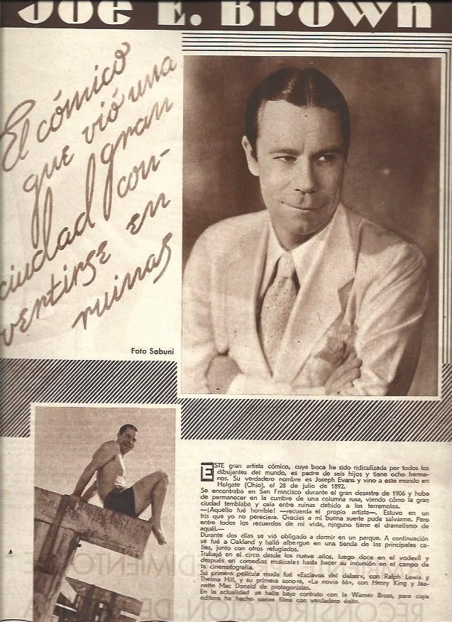 LAMINA 34894: Joe E. Brown