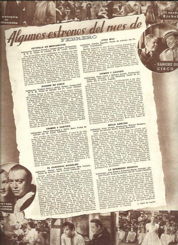 LAMINA 34897: Estrenos de cine del mes de febrero de 1936