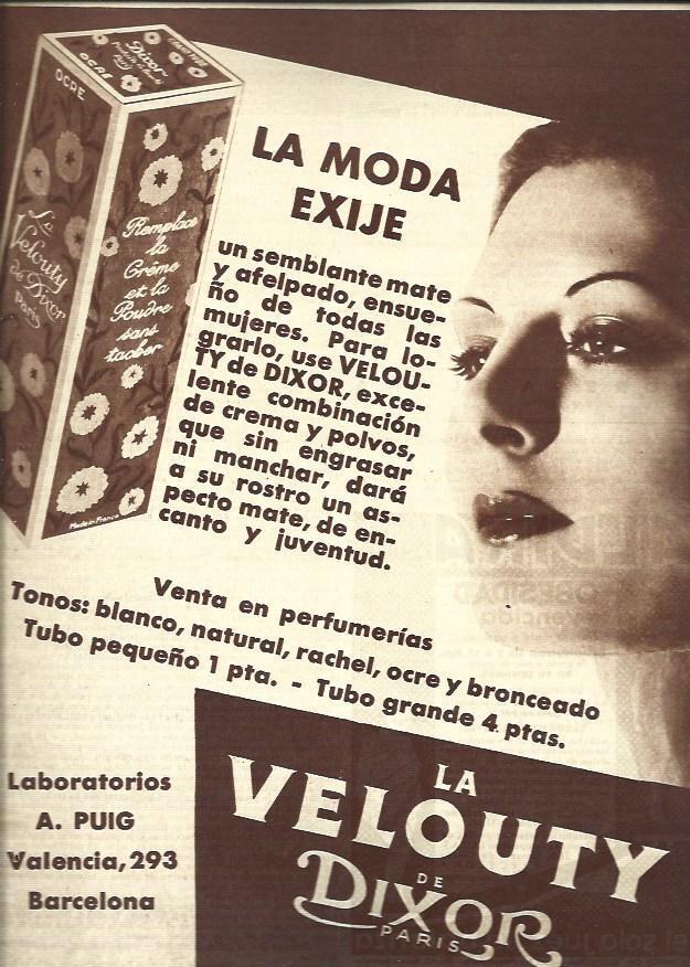 LAMINA 34899: Publicidad de La Velouty de Dixor. Paris