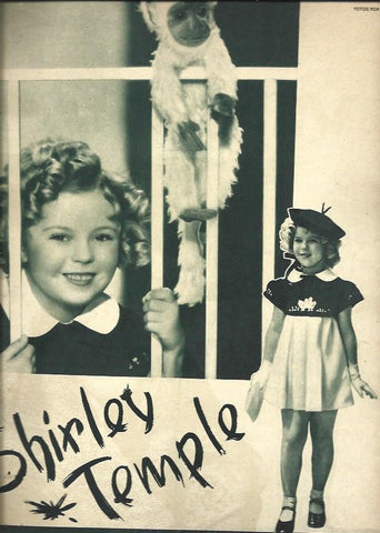 LAMINA 34870: Shirley Temple con un mono