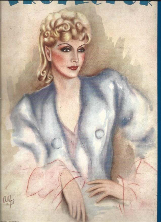 LAMINA 34755: Portada Proyector con Greta Garbo