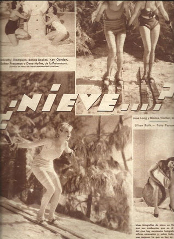 LAMINA 34760: Actrices de Hollywood en la nieve