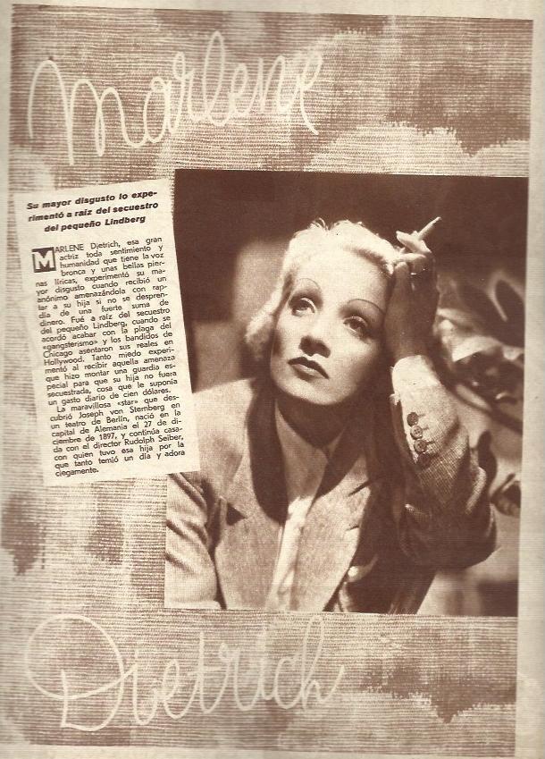 LAMINA 34763: Marlene Dietrich fumando
