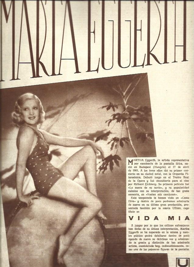 LAMINA 34728: Marta Eggerth