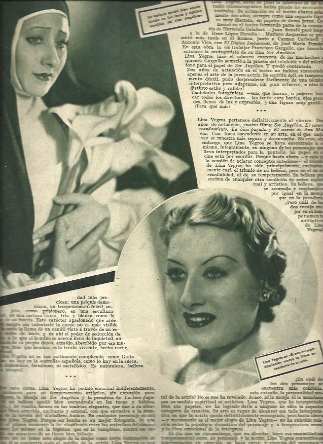 LAMINA 34796: Lina Yegros en dos peliculas