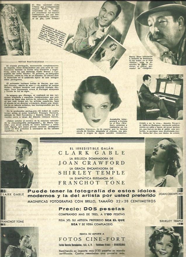 LAMINA 34791: Publicidad de copias de fotos de actores