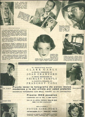LAMINA 34791: Publicidad de copias de fotos de actores