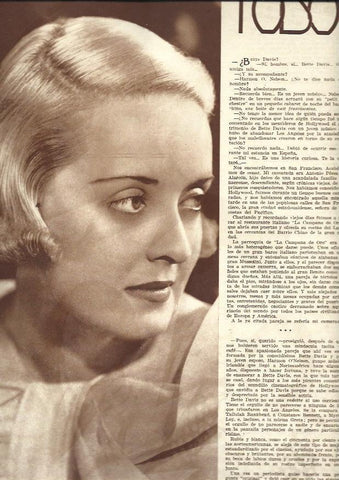 LAMINA 34775: Bette Davis, primer plano
