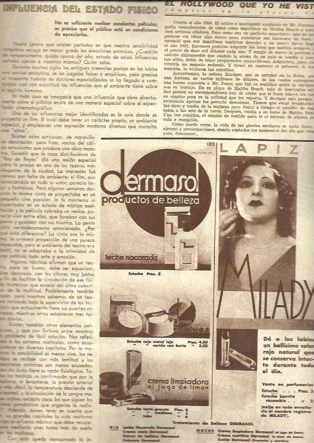 LAMINA 34786: Publicidad de Dermasol y Milady