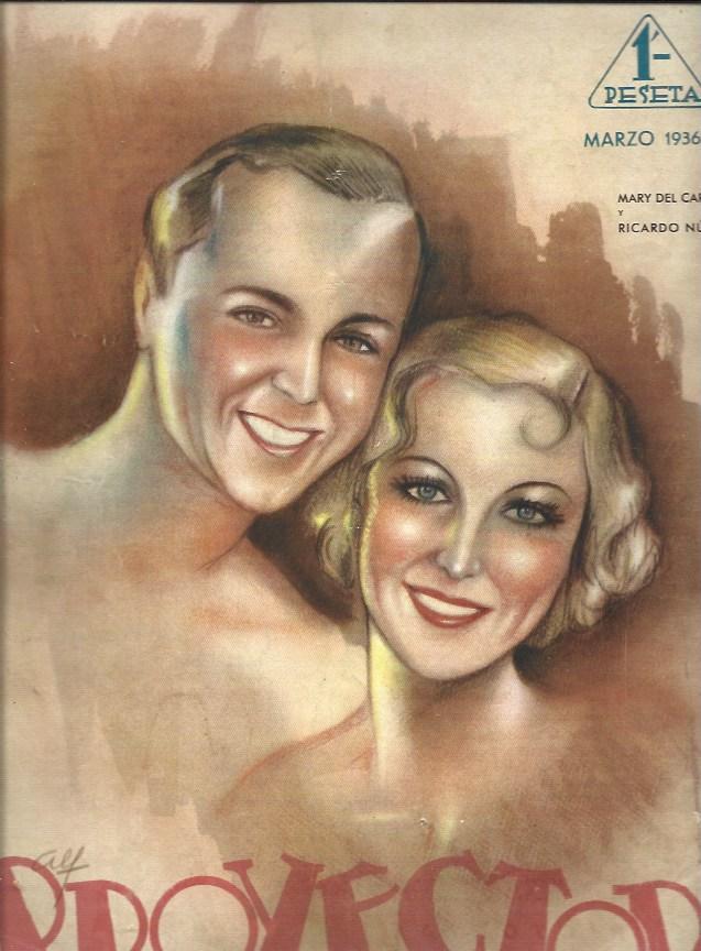 LAMINA 34902: Portada Proyector con Mary del Carmen y Ricardo Nuñez