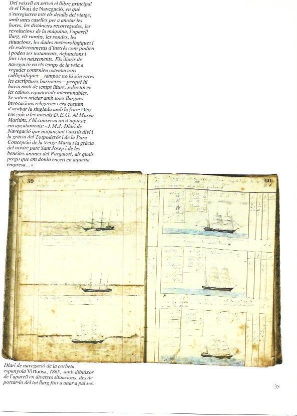 LAMINA 34953: Diario de navegacion de la corbeta Virtuosa de 1865