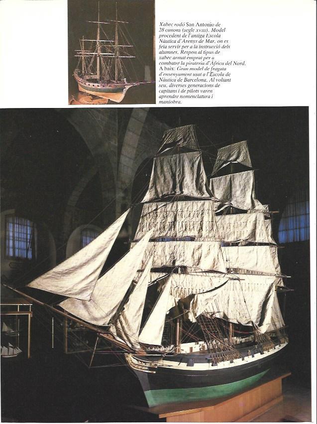 LAMINA 34951: Frgata de la Escuela Nautica de Barcelona