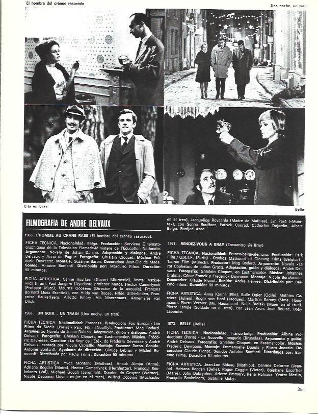 LAMINA 34920: Filmografia de Andre Delvaux