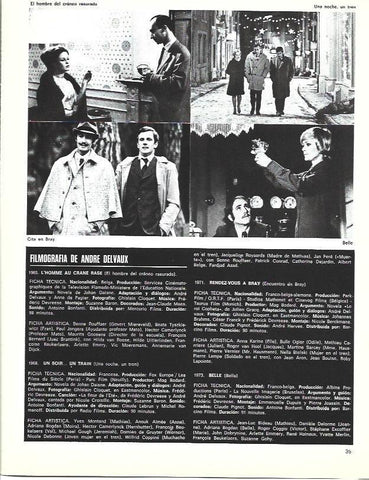 LAMINA 34920: Filmografia de Andre Delvaux