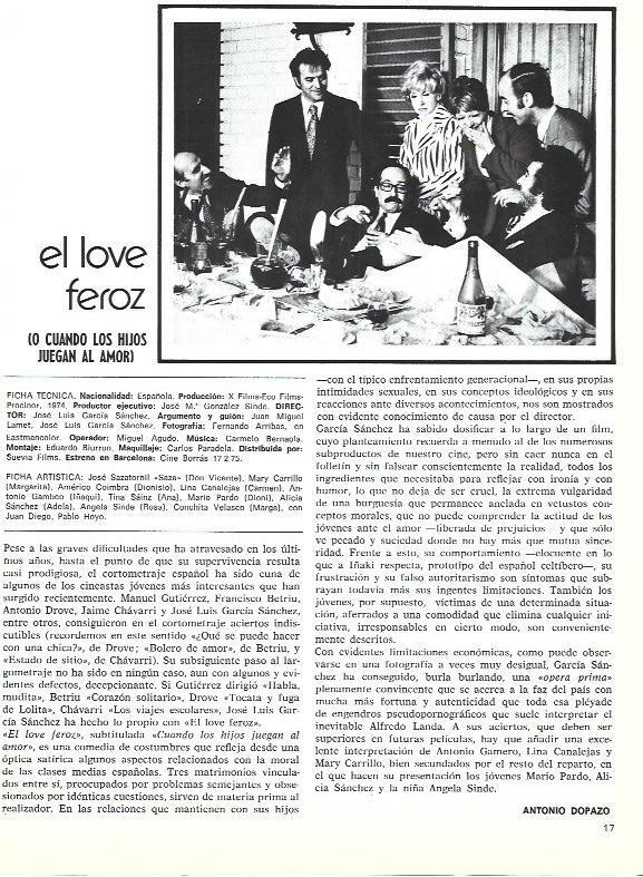 LAMINA 34911: Escena y ficha de El love feroz