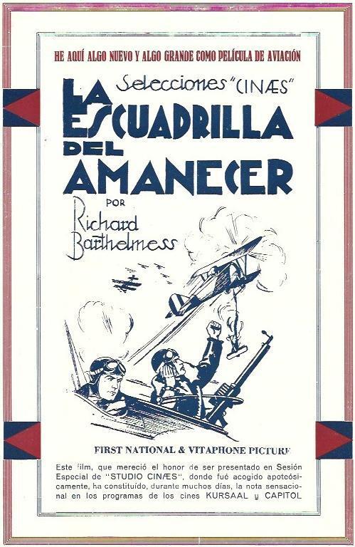 LAMINA 34929: Publicidad de La escuadrilla del amanecer