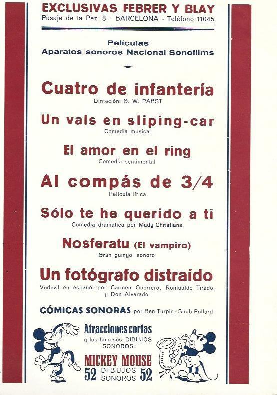 LAMINA 34928: Publicidad de Exclusivas Febrer y Blay
