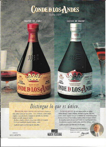LAMINA 35267: Publicidad de brandy Conde de los Andes