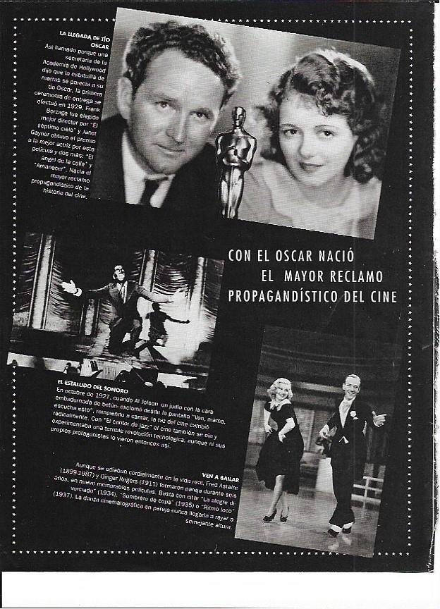 LAMINA 35260: Frank Borzage y Janet Gaynor con un Oscar