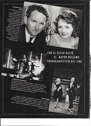 LAMINA 35260: Frank Borzage y Janet Gaynor con un Oscar