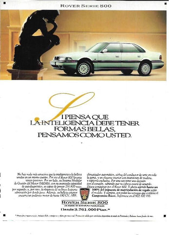 LAMINA 35271: Publicidad de Rover Serie 800