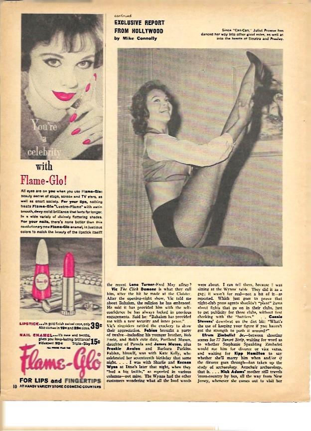 LAMINA 35291: Juliet Prowse posando alegre