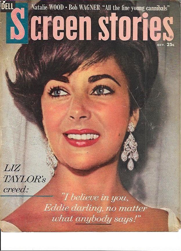 LAMINA 35286: Portada de la revista Screen Stories octubre 1960