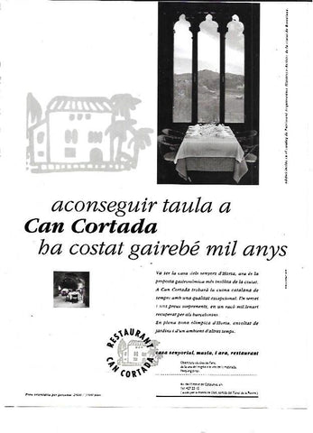 LAMINA 35283: Publicidad del restaurante Can Cortada