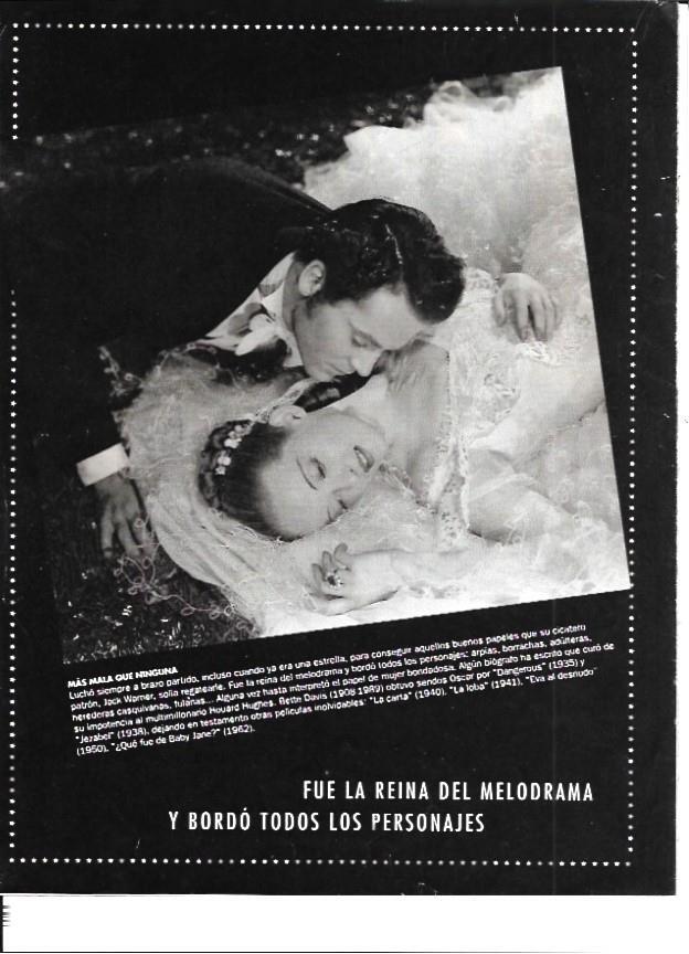 LAMINA 35248: Bette Davis tumbada