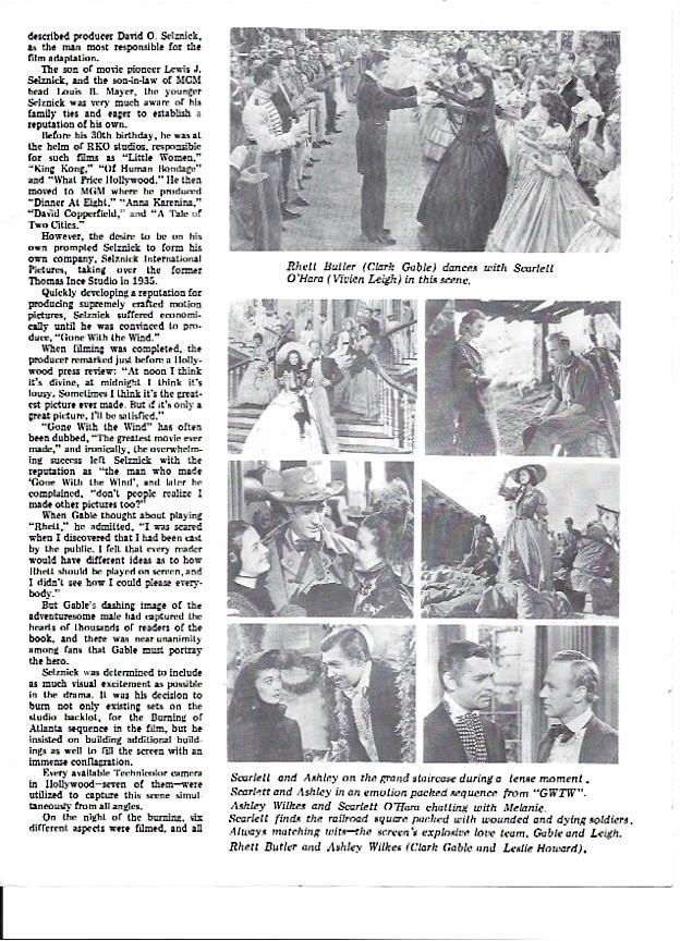 LAMINA 35216: Clark Gable y Vivien Leigh en una escena de Gone With The Wind