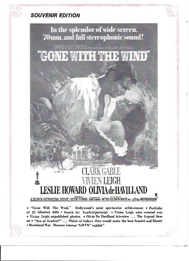 LAMINA 35215: Cartel de Gone With The Wind edicion souvenir