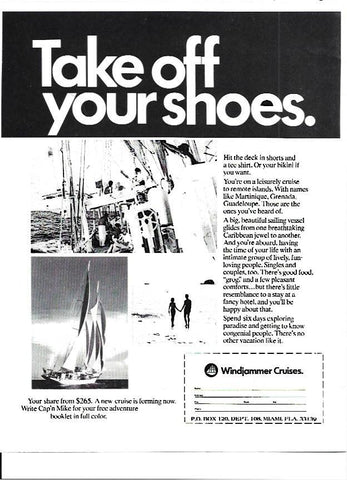 LAMINA 35213: Publicidad de Windjammer Cruises