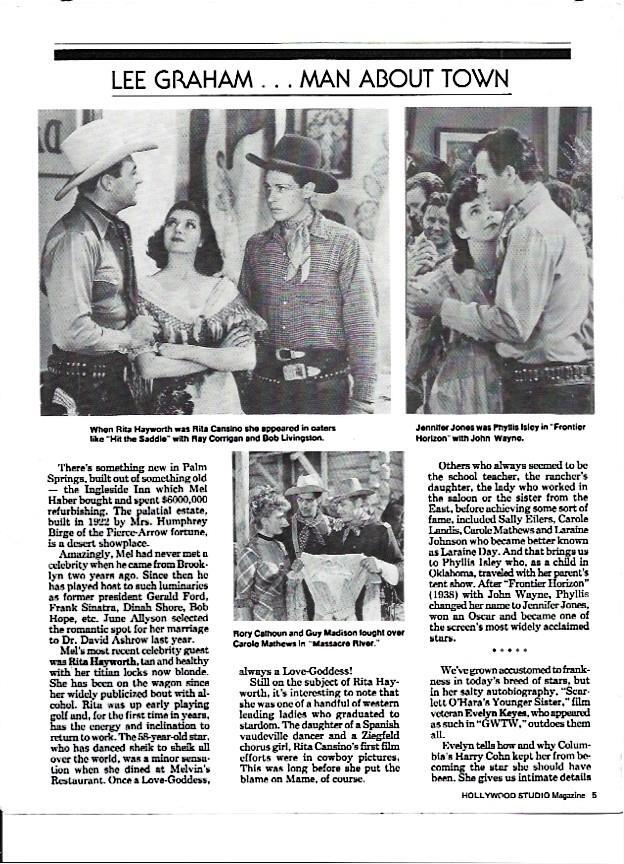 LAMINA 35211: Rita Hayworth con Ray Corrigan y Bob Livingston