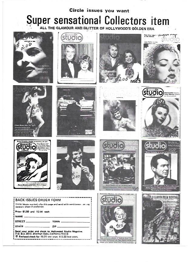 LAMINA 35201: Diferentes tomos de la revista Hollywood Studio Magazine