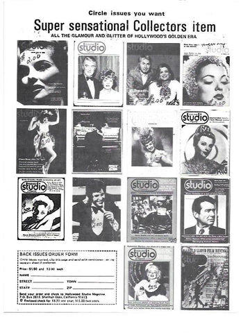 LAMINA 35201: Diferentes tomos de la revista Hollywood Studio Magazine