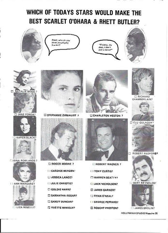 LAMINA 35221: Candidatas de quien seria la Scarlett O Hara de 1977 entre ellas Jessica Lange y Jane Fonda