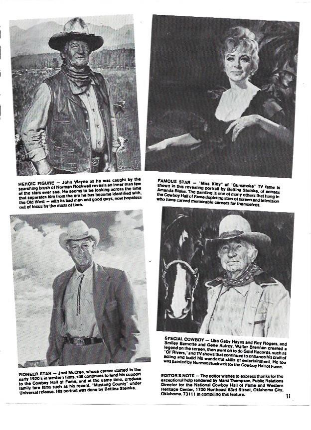 LAMINA 35241: La actriz Amanda Blake, John Wayne, Joel McCrea y Walter Brennan