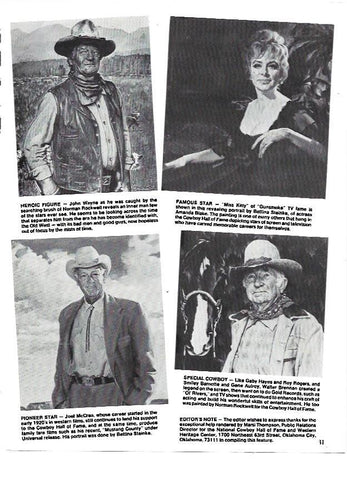 LAMINA 35241: La actriz Amanda Blake, John Wayne, Joel McCrea y Walter Brennan