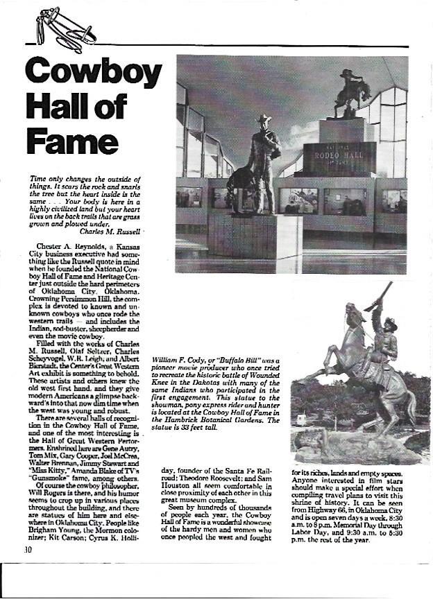 LAMINA 35240: Imagenes del National Rodeo Hall of Fame en Oklahoma City