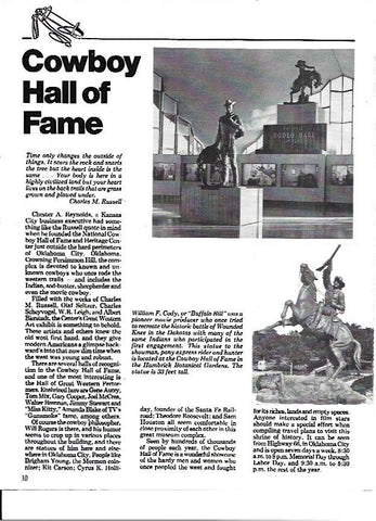 LAMINA 35240: Imagenes del National Rodeo Hall of Fame en Oklahoma City