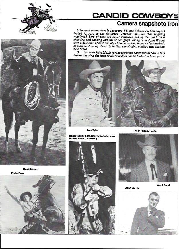 LAMINA 35237: Fotografias candidas de Hoot Gibson, Eddie Dean, Tom Tyler, Allan Lane, Robert Blake, Ward Bond y John Wayne