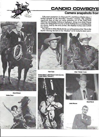 LAMINA 35237: Fotografias candidas de Hoot Gibson, Eddie Dean, Tom Tyler, Allan Lane, Robert Blake, Ward Bond y John Wayne